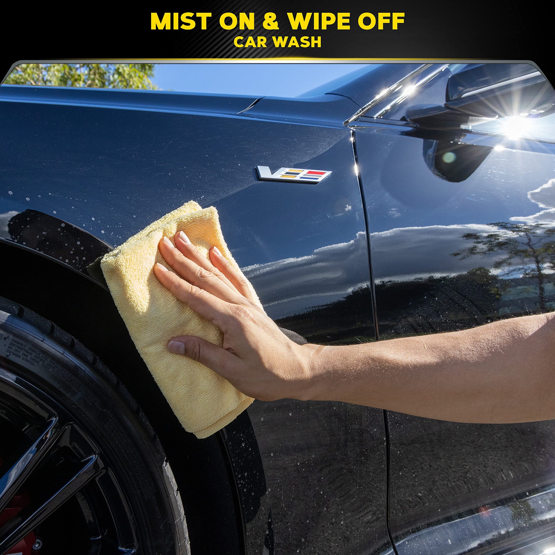 Kit de Lavado y Encerado Instántaneo Meguiar's Wash Wax Anywhere 769 ml Manopla de Microfibra Armor All para Coches Camiones Motocicletas 2 Unidades