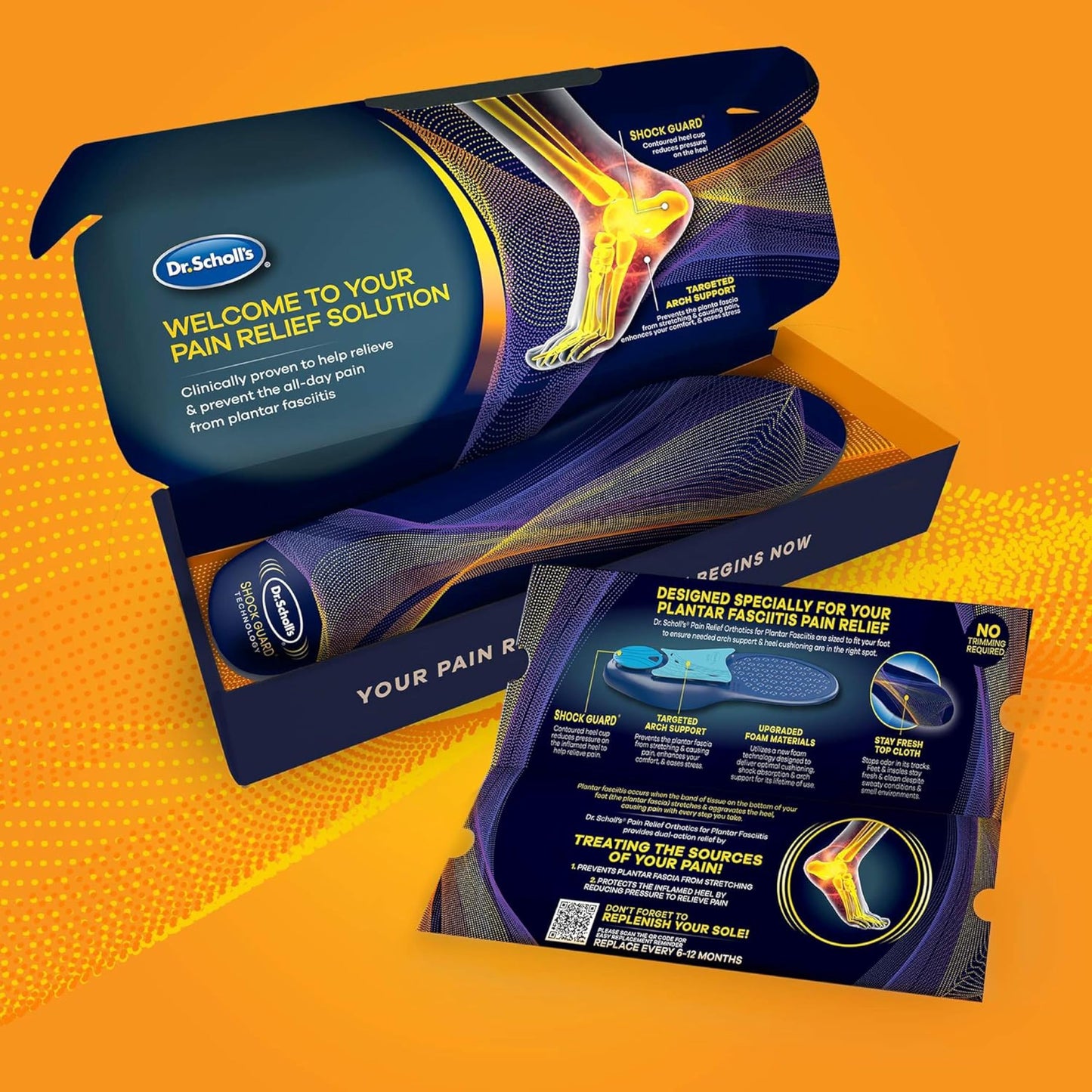 Plantillas Dr. Scholl's Alivio del Dolor Fascitis Plantar Soporte de Arco Hombre y Mujer