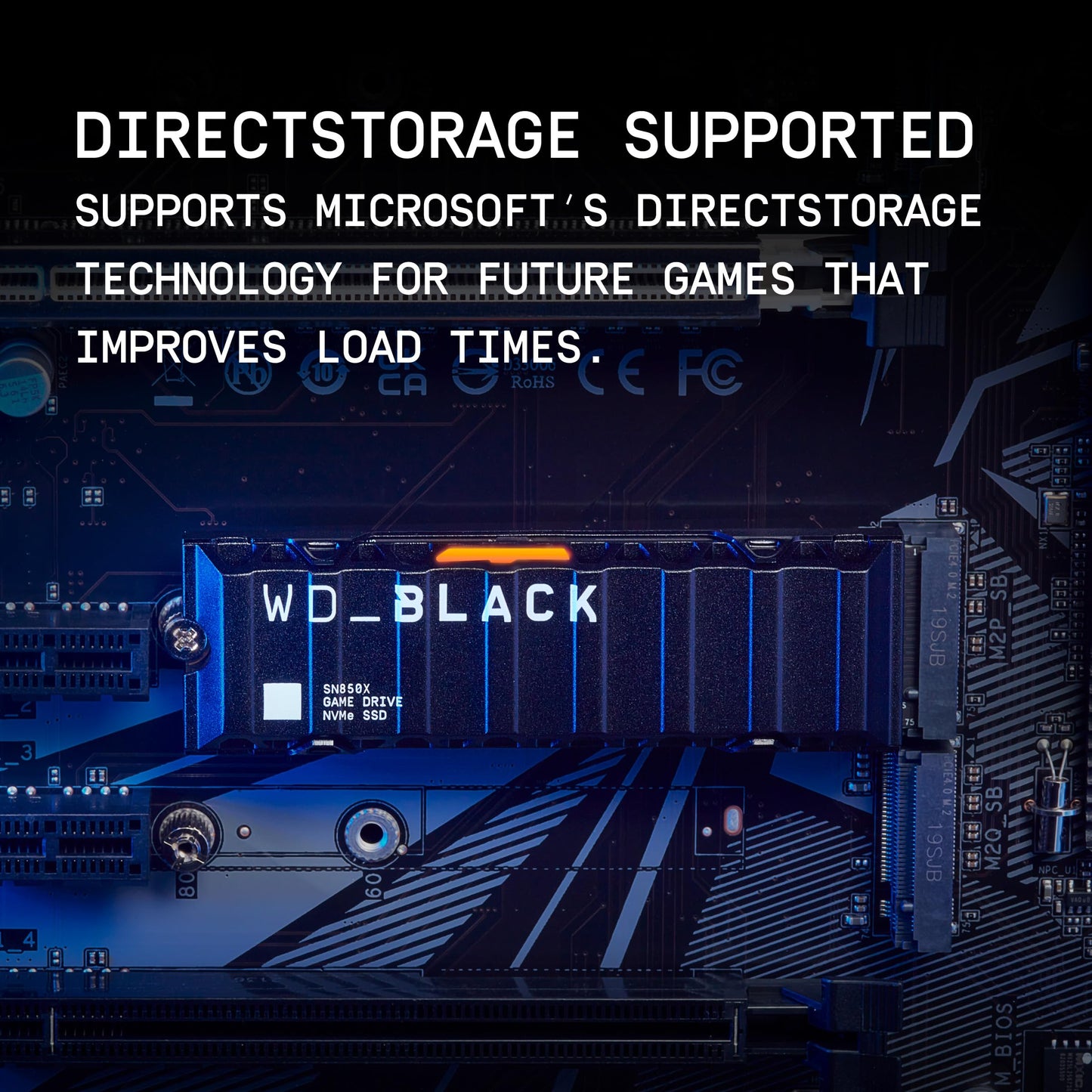 WD_BLACK 1TB SN850X NVMe Unidad Interna de Estado sólido SSD para Juegos con disipador de Calor - Funciona con PlayStation 5, Gen4 PCIe, M.2 2280, hasta 7.300 MB/s - WDS100T2XHE