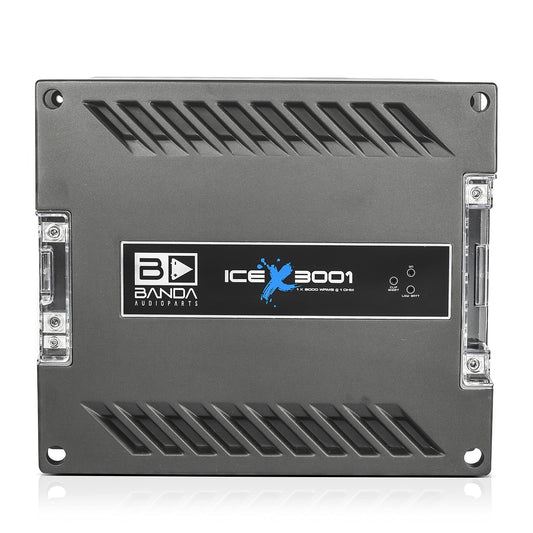 Banda Ice X 3001-1 Canal 3000 W RMS 1 Ohm Amplificador de Coche