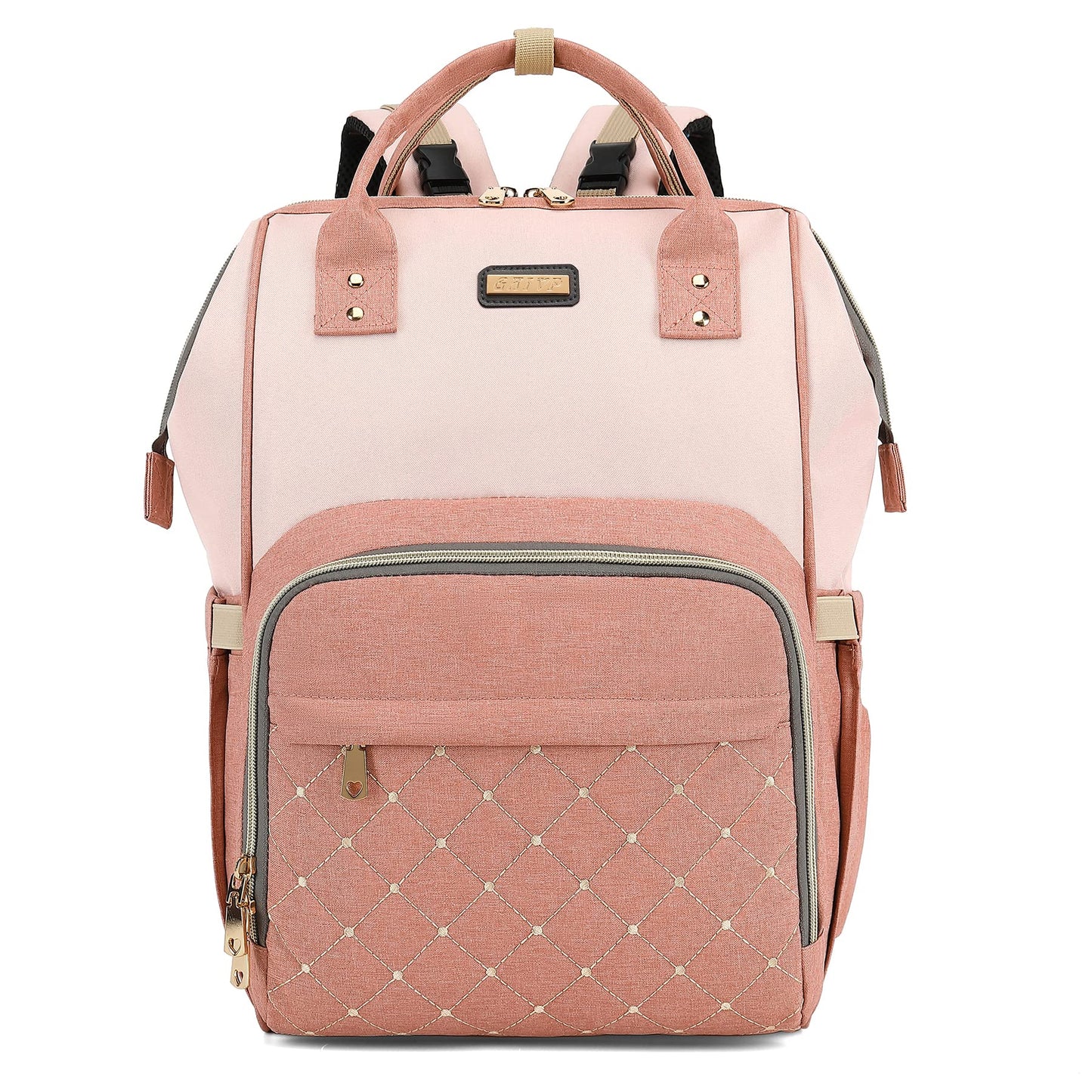 Mochila para pañales, bolsas de pañales para bebés y niñas, bolsas de bebé para mamás, papás, bolsa cambiadora de pañales con bolsillos aislados, mochila impermeable multifuncional con correas de
