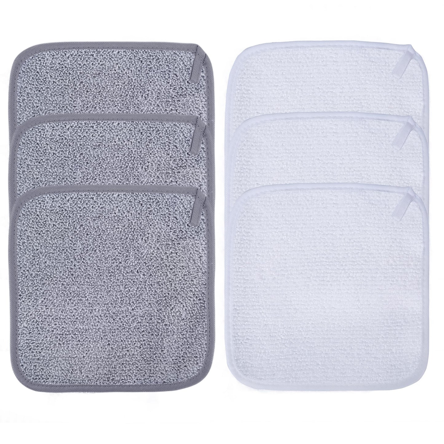 POLYTE Paño Desmaquillante Facial de Microfibra, 20.3x20.3 cm, 6 Pzas