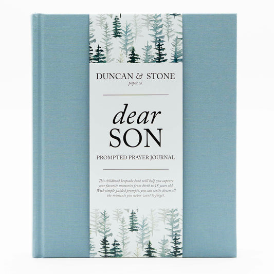 Duncan & Stone Dear Son Boy Mom Baby - Diario de libro de memoria, azul, 230 pg
