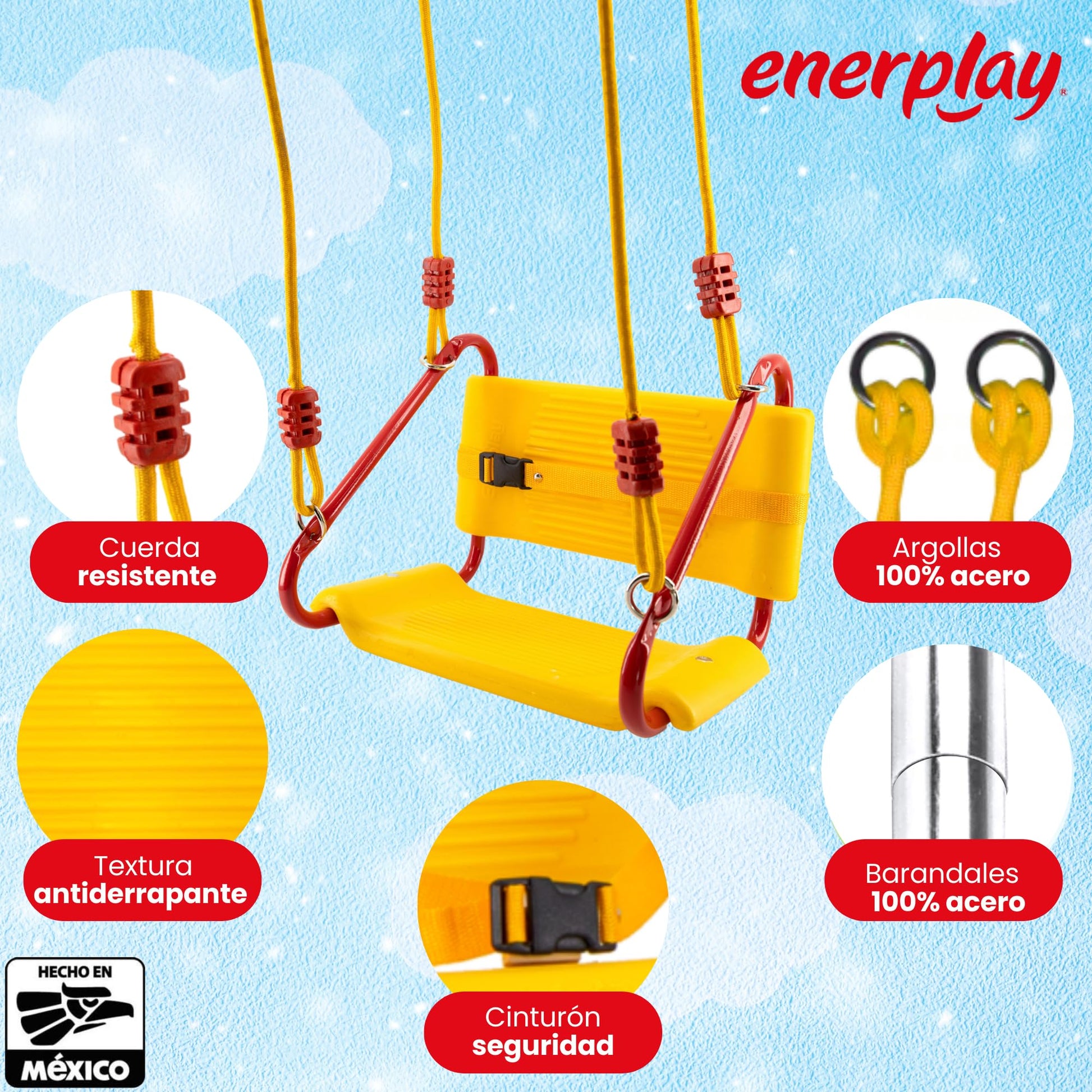 Columpio ENERPLAY Cheyenne Seguridad Niños 3-6 Años