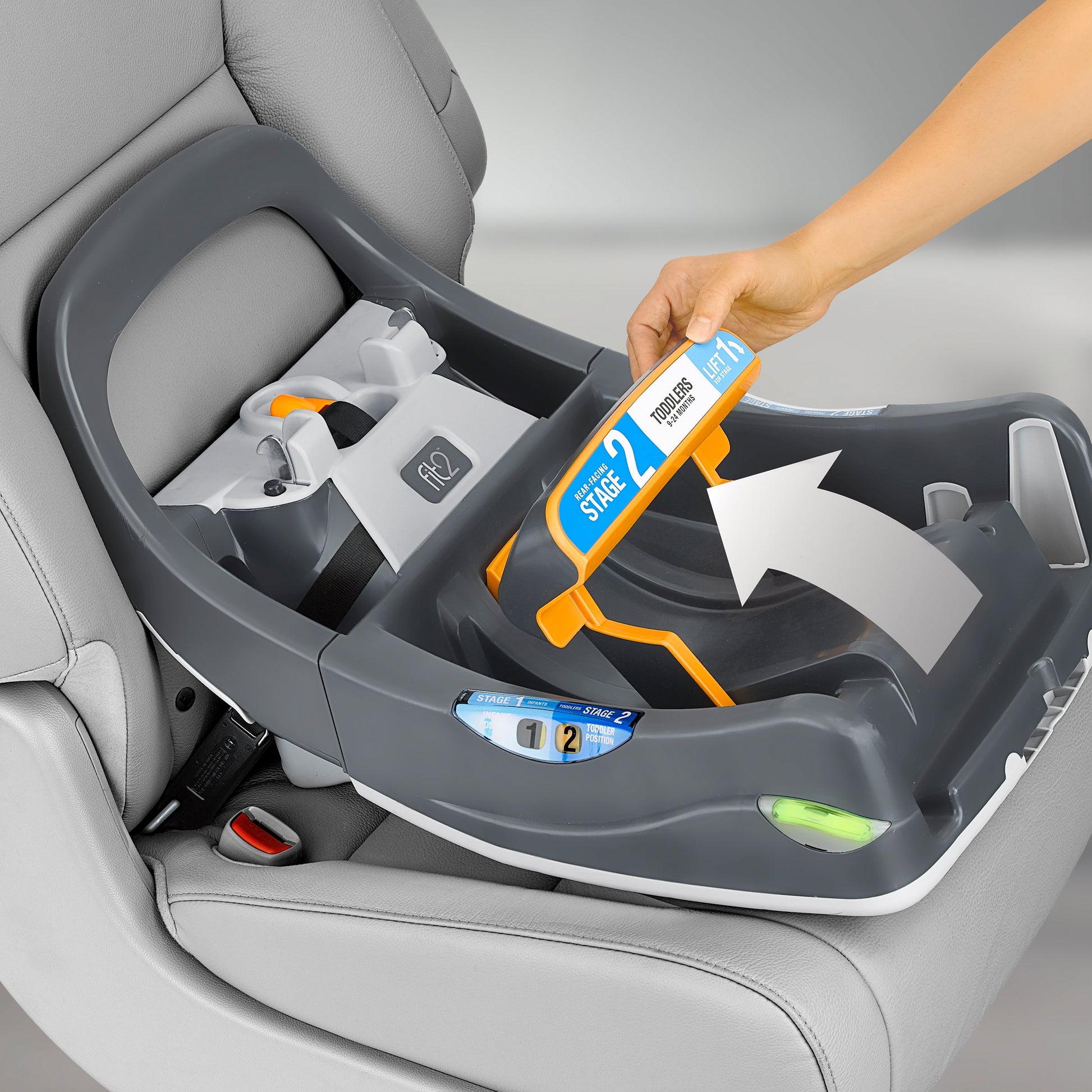 Chicco Chicco Fit2 Base de asiento de coche para bebés y niños pequeños, base para el segundo vehículo, compatible con el asiento de coche Chicco Fit2, color antracita/gris
