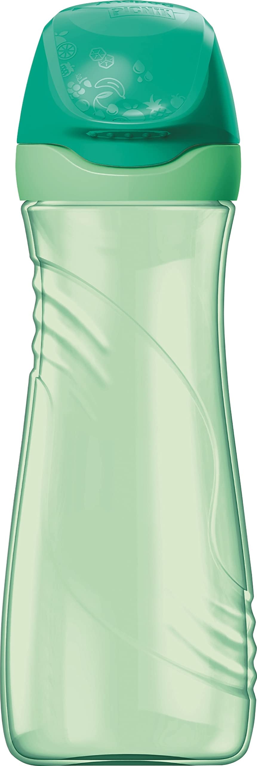 Maped Picnik Origins - Botella de agua infantil con tapa protectora - Sistema antiderrame y a prueba de fugas - Plástico sin BPA - Verde - 580ml