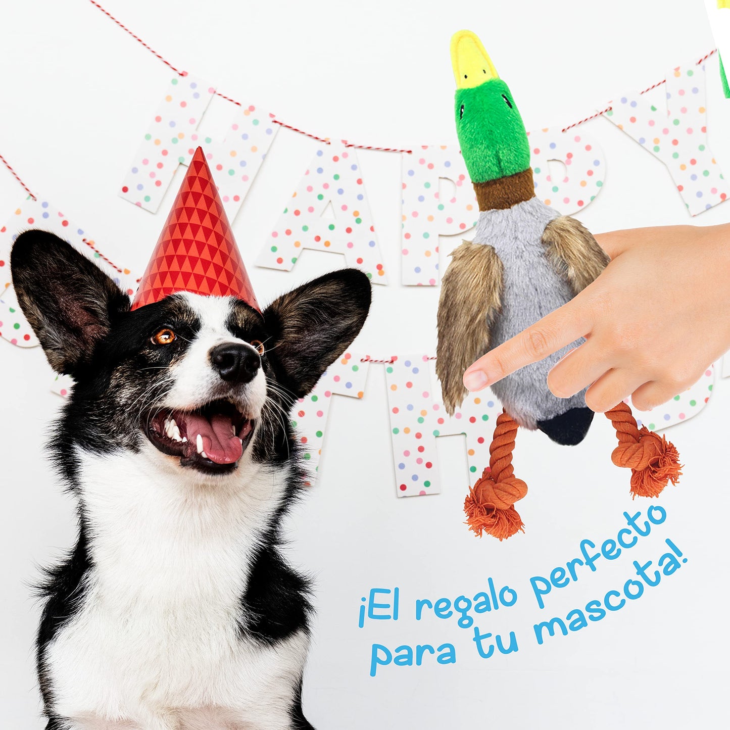 Juguetes para Perro MASCRETTA Pato Suave y Llamativo con Sonido