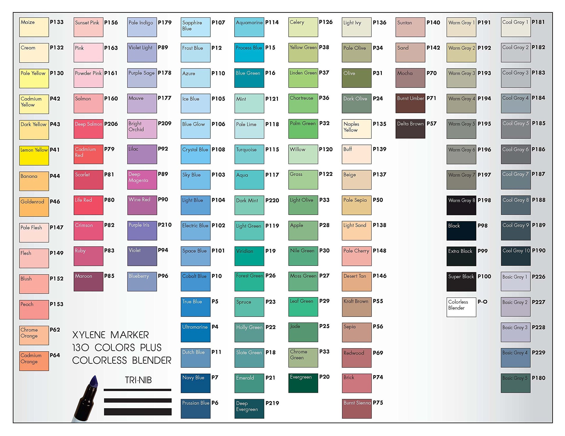 Marcador Tri-Nib Chartpak AD Azul Original