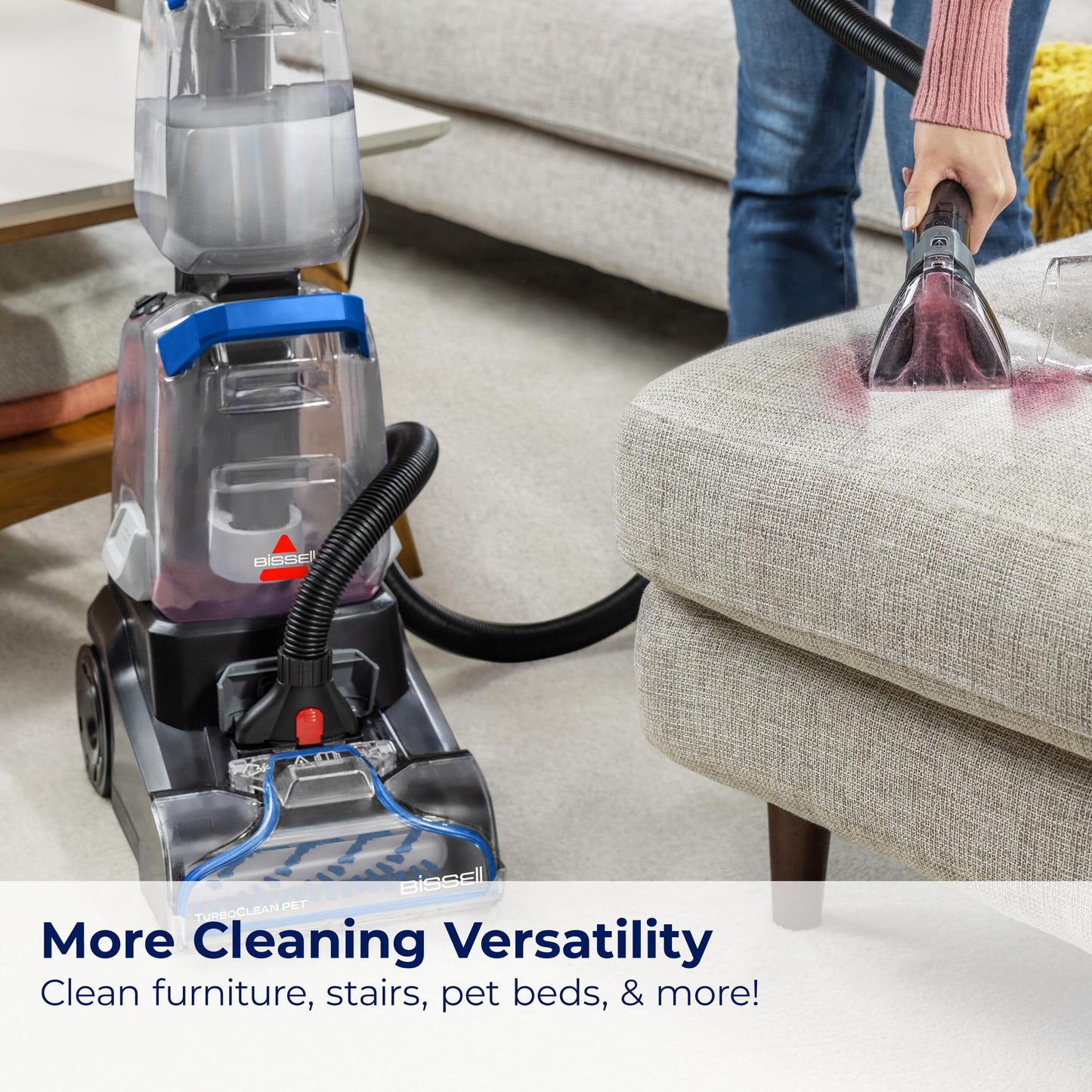 BISSELL TurboClean PET, limpiador vertical de alfombras y tapicería, 3948