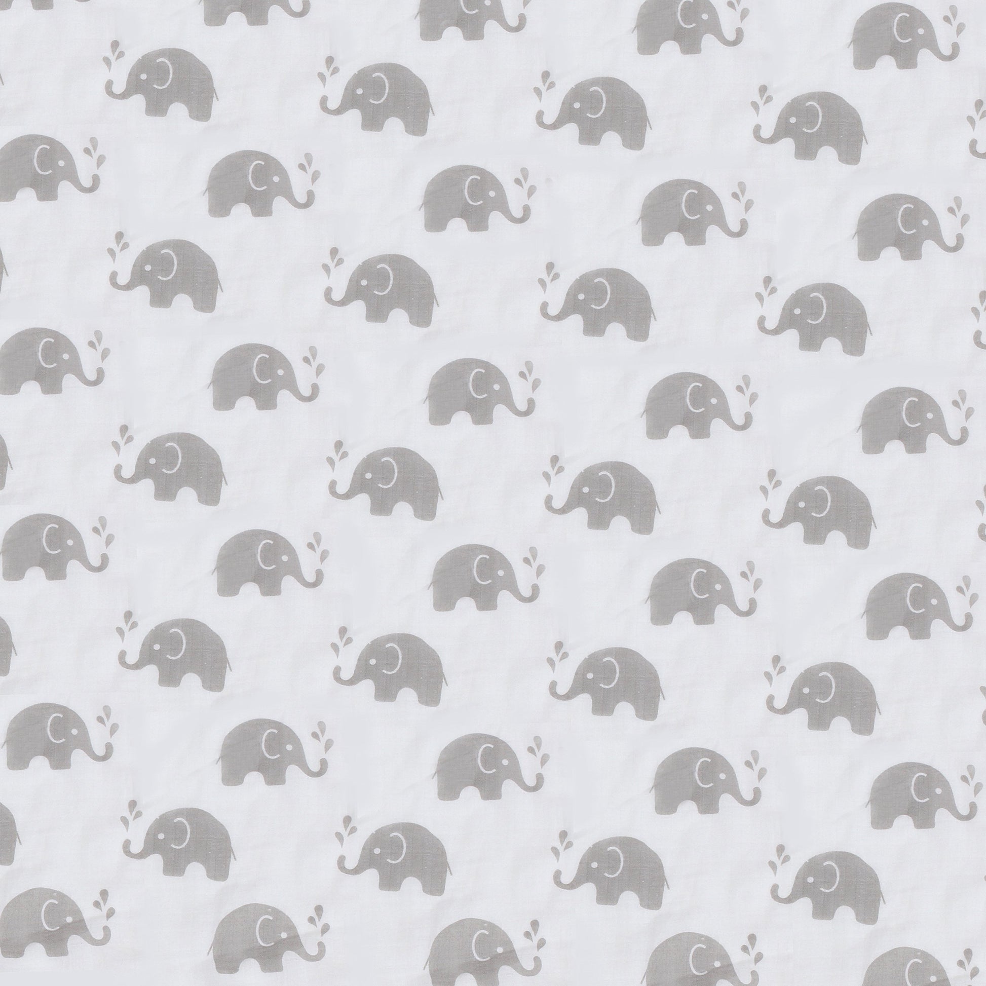 Bacati Elephants - Juego de baberos (muselina, 4 unidades), color azul y gris