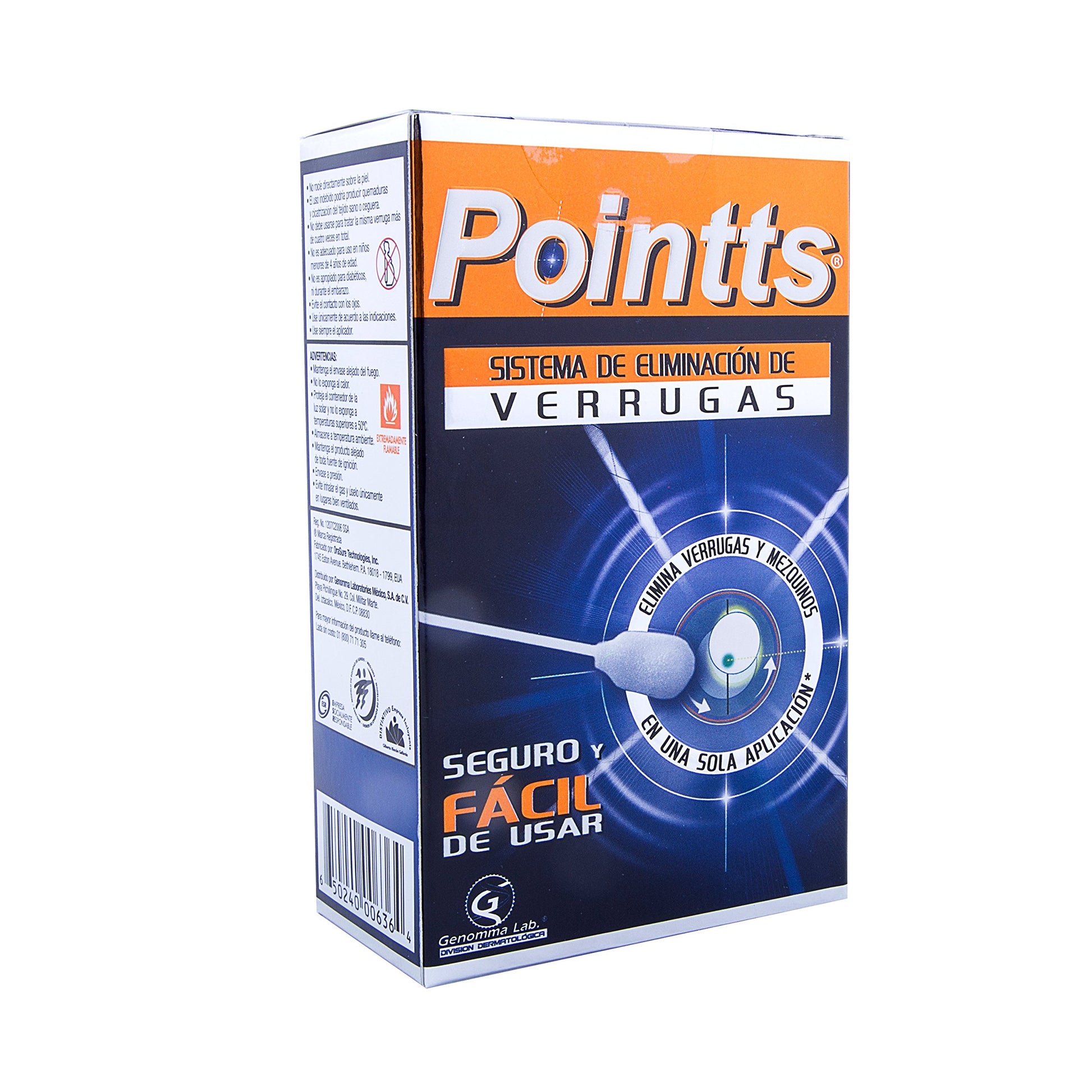 POINTTS Sistema de eliminación de verrugas Spray 80ml.