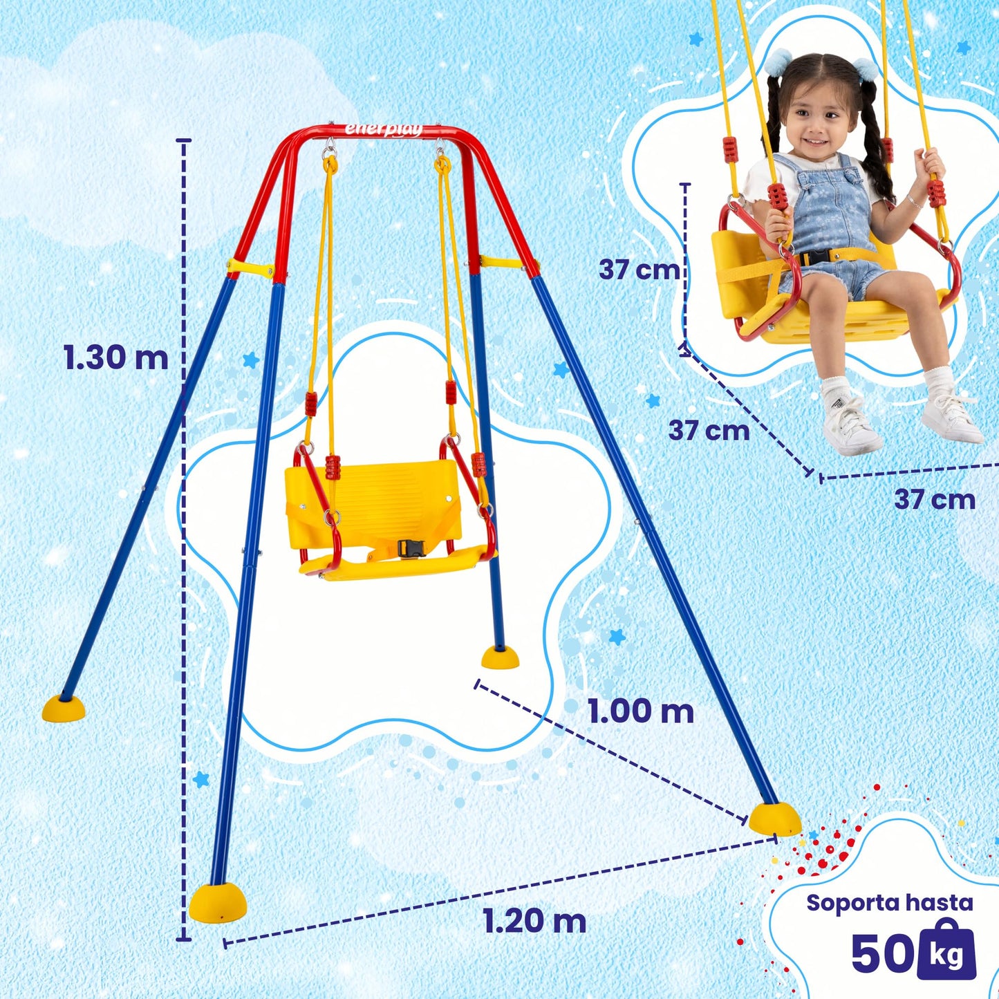 Columpio ENERPLAY Cheyenne Seguridad Niños 3-6 Años