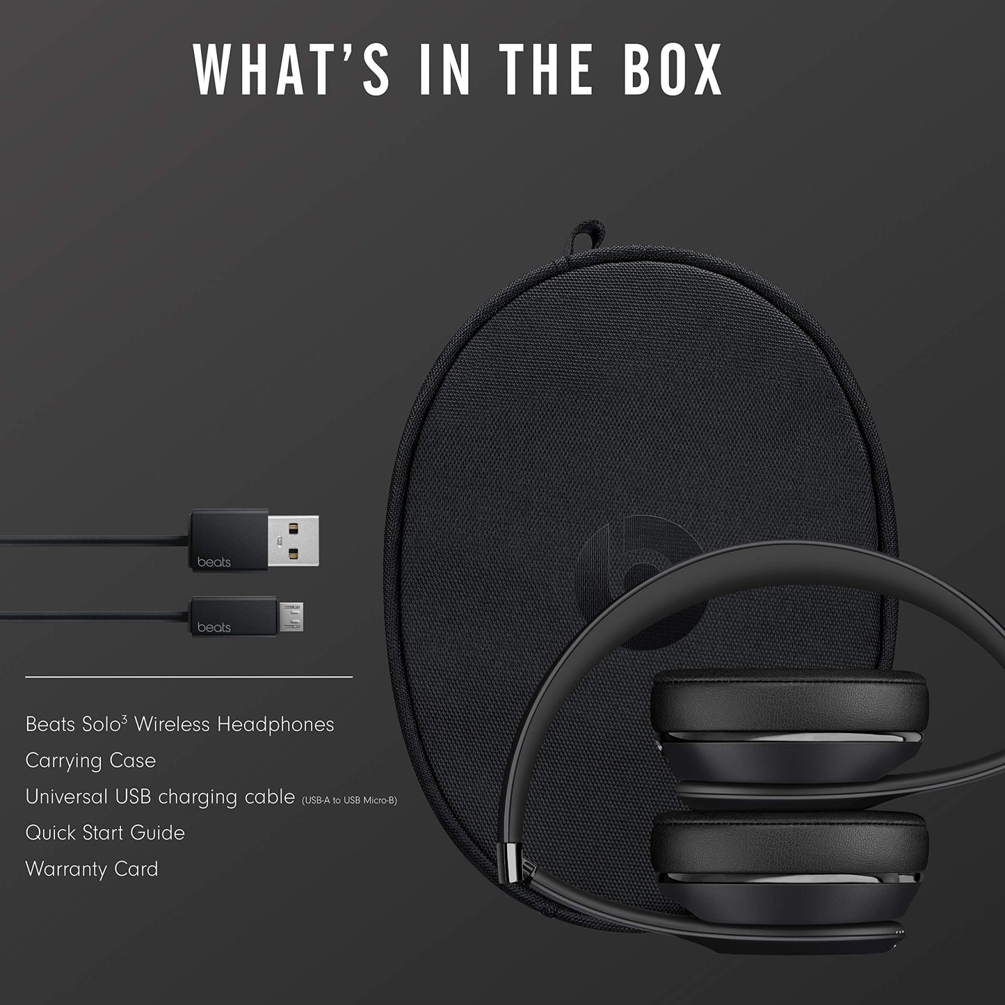 Beats Audífonos on-Ear Solo3 Wireless, Chip W1 para audífonos diseñado por Apple, Bluetooth Class 1, 40 Horas de Audio - Negro