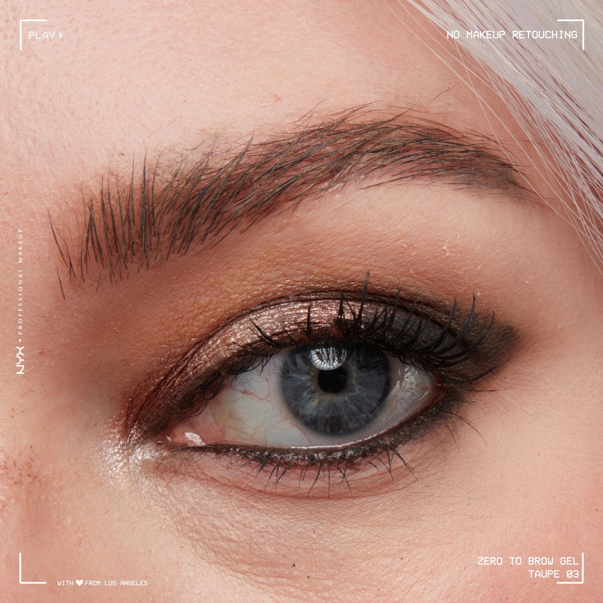 NYX Professional Makeup, Zero To Brow, Gel de Cejas con Color, Tono Taupe