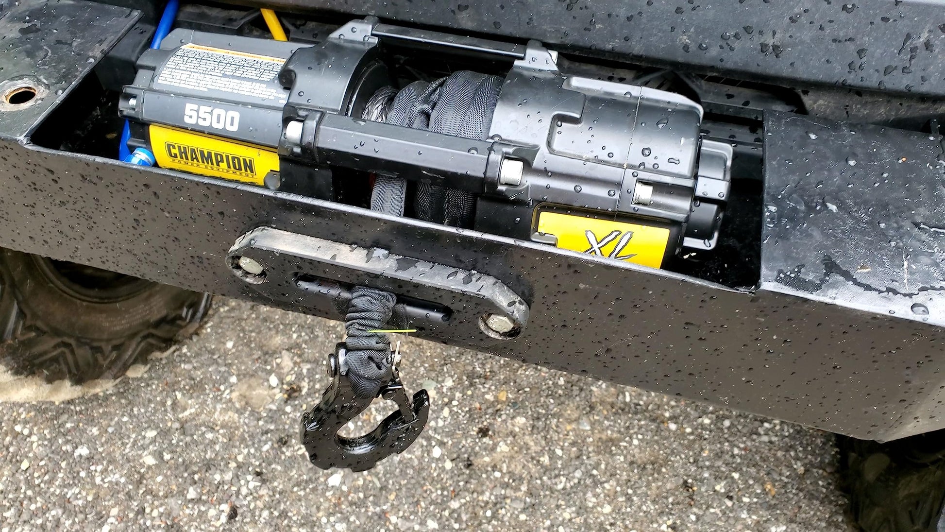 Champion Power Equipment XL 5500 Libras. Kit de cabrestante de Cuerda sintética ATV/UTV