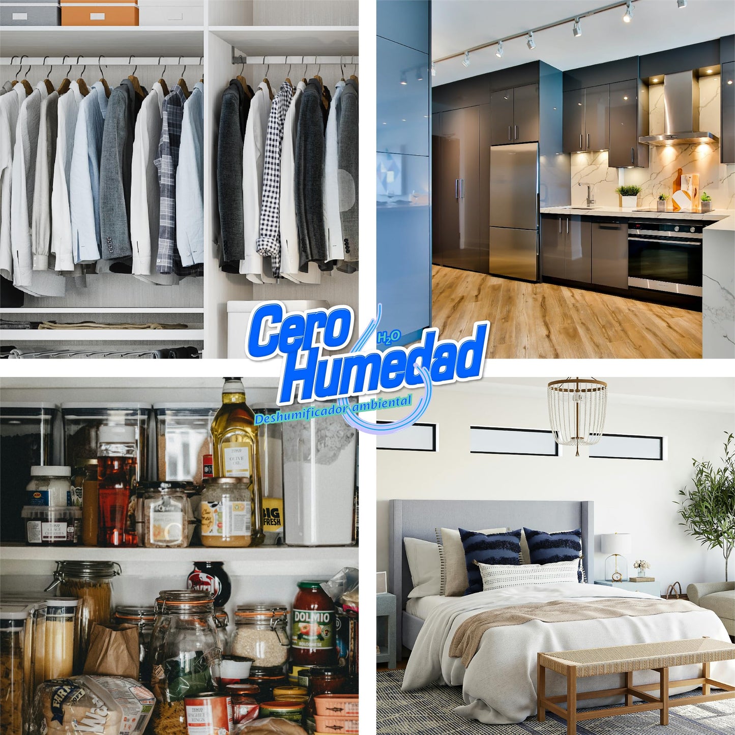 Cero Humedad | 24 Deshumidificadores ambientales de 200 Gr c/u | Elimina los malos olores | Absorbe la humedad | Combate la formación de moho | Crea un ambiente más saludable