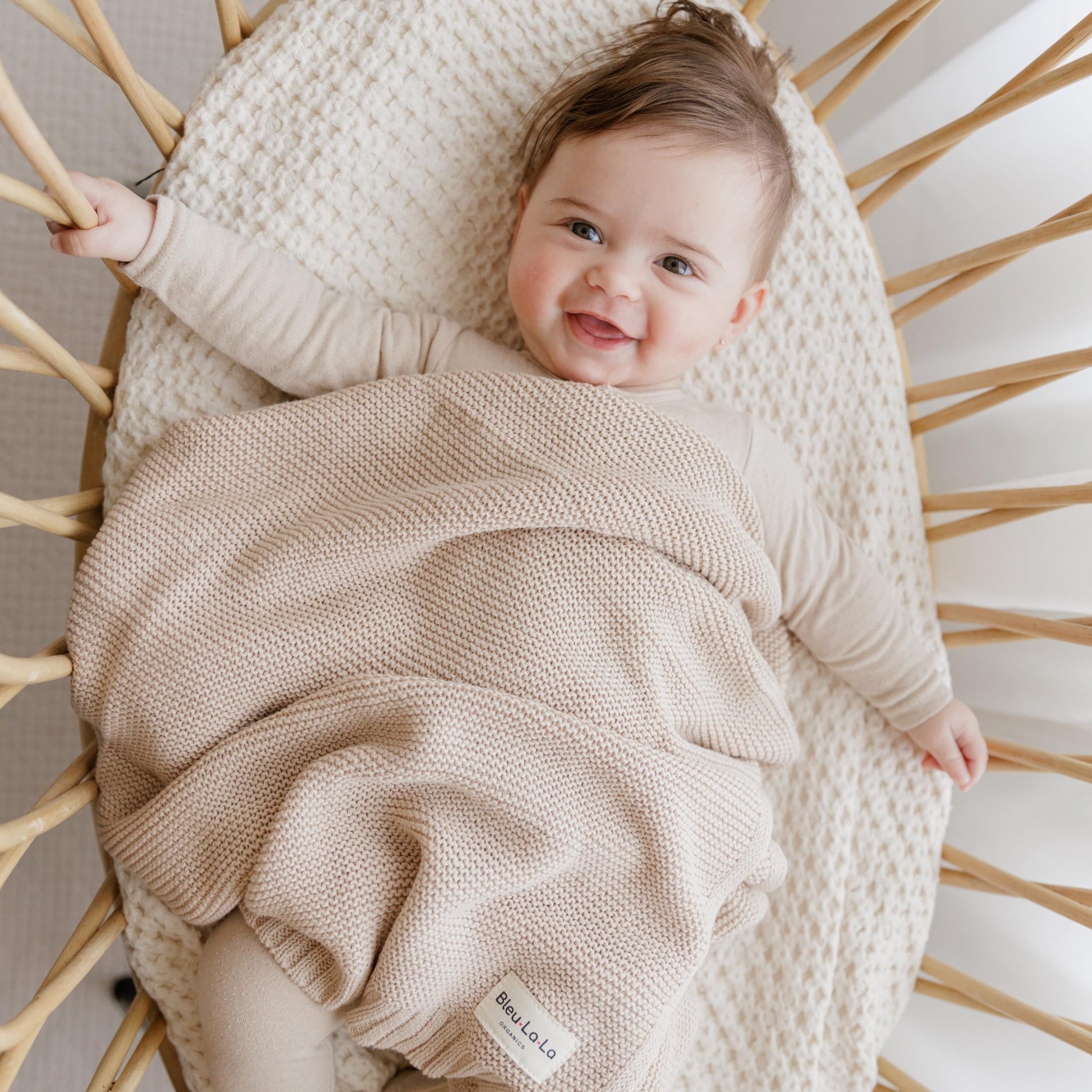 Manta de Algodón Orgánico de Punto para Bebés Niño 100% Algodón Orgánico de Lujo Suave Cálida y Acogedora Manta de Abrazo para Cochecito y Cuna para Recién Nacidos, Bebés e Infantes (Rosa Ruborizado)