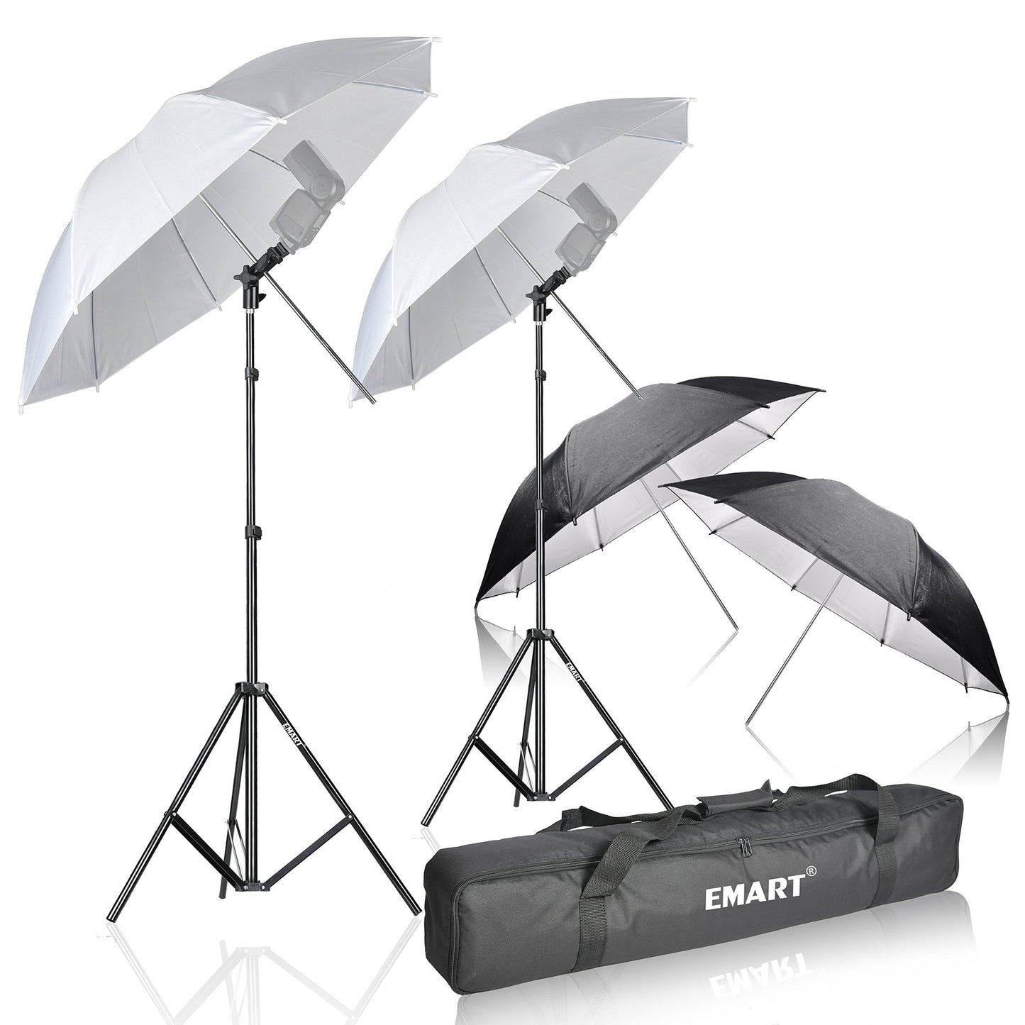 Emart Photography Flash Umbrella Kit, Hot Shoe Adapter Swivel Bracket for Flash Mount