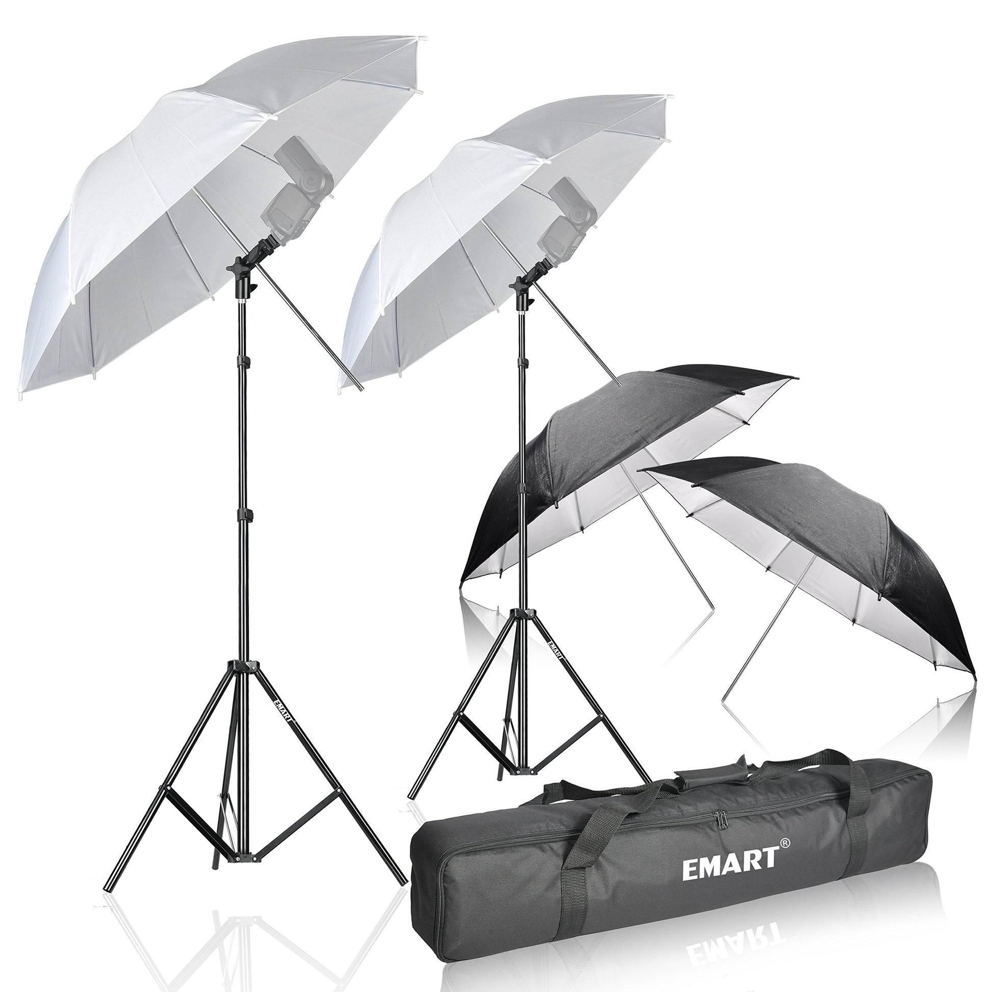 Emart Photography Flash Umbrella Kit, Hot Shoe Adapter Swivel Bracket for Flash Mount
