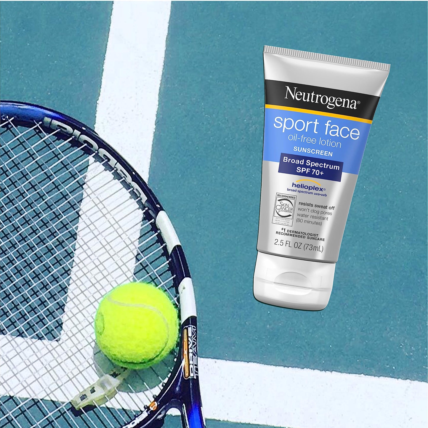 Protector Solar Loción Neutrogena Deportivo Amplio Espectro SPF 70+ Resistente al Sudor y Agua