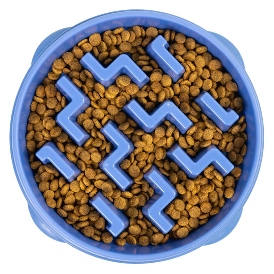 Plato para Perro Outward Hound Grande Azul con Alimentación Lenta