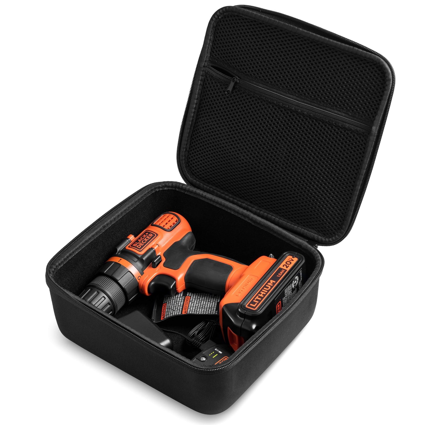 Caseling - Funda rígida - 8.6 x 7.8 x 3.5 pulgadas, compatible con Black+Decker LDX120C / LD120VA - Soporte de carcasa dura de espuma EVA para almacenamiento de electrónica y viajes (solo funda)