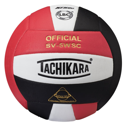 Balón de Voleibol Tachikara Blanco Negro Compuesto de Alto Rendimiento Oficial