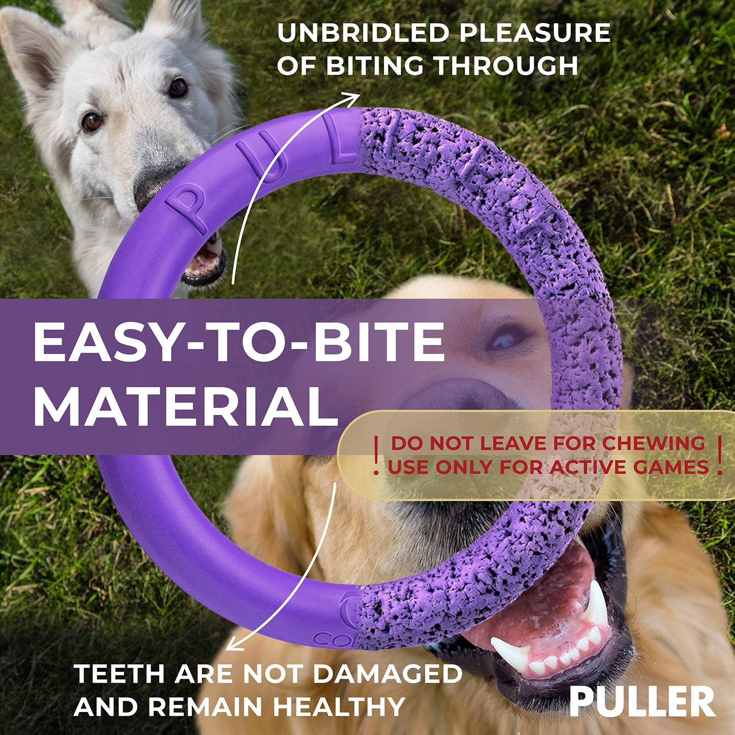 Juguete Multifuncción Puller para Perro Seguro para Dientes Material Único para Juegos de Lanzamiento y Tira y Afloja para Perros Pequeños, Medianos y Grandes