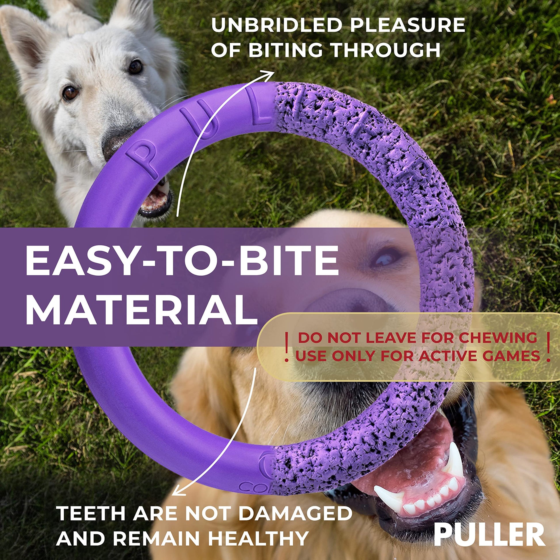 Juguete Multifuncción Puller para Perro Seguro para Dientes Material Único para Juegos de Lanzamiento y Tira y Afloja para Perros Pequeños, Medianos y Grandes