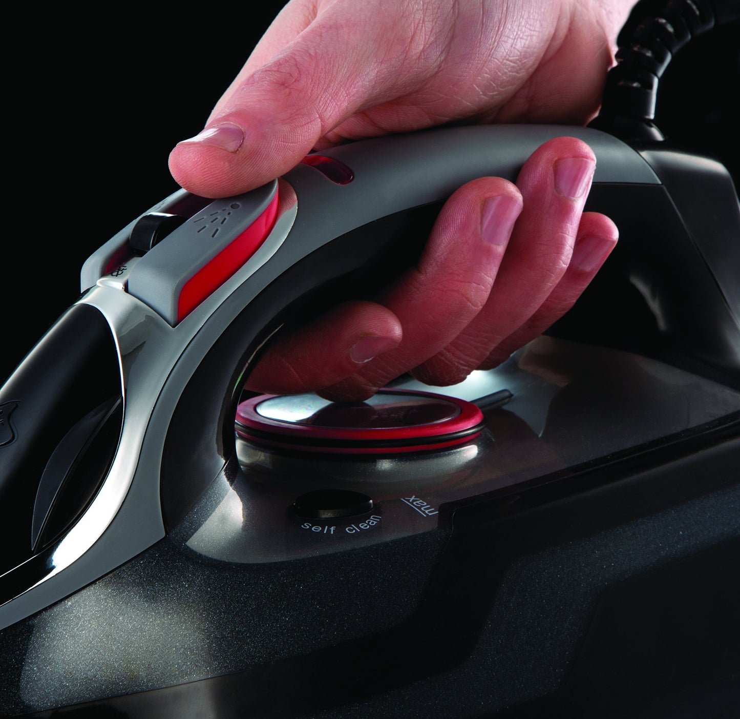 Plancha Russell Hobbs Negro Gris Suela De Cerámica 3100W Vapor-Seco 3100W