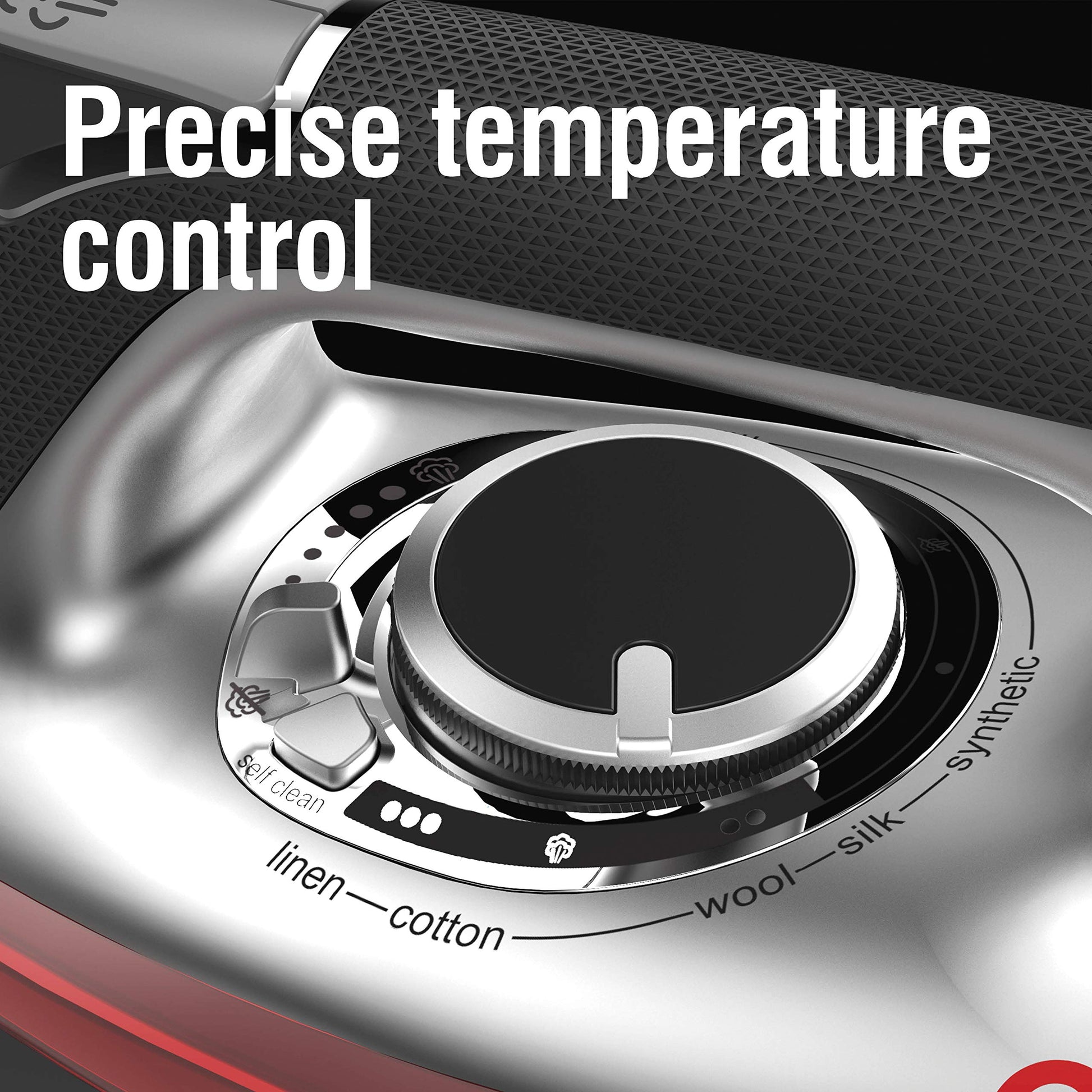 CHI Steam Iron for Clothes with 300+ Holes for Powerful Steaming, Temperature Guide Dial, 1700 Watts, XL 10’ Cord, 3-Way Auto Shutoff, Titanium Infused Ceramic Soleplate, Silver