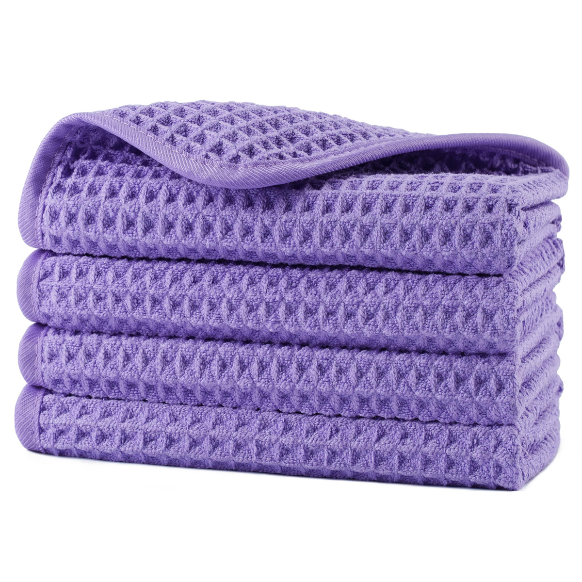 Polyte Toalla Facial de Microfibra Waffle 430 gsm, 33.0x33.0 cm