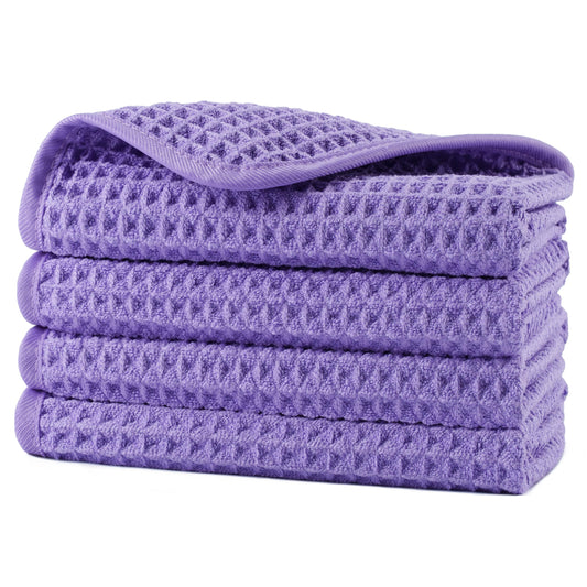 Polyte Toalla Facial de Microfibra Waffle 430 gsm, 33.0x33.0 cm
