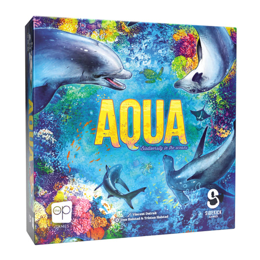 Juego de Mesa AQUA Sidekick Games Arte de Vincent Dutrait Oceanico Estratégico para Adultos y Familia