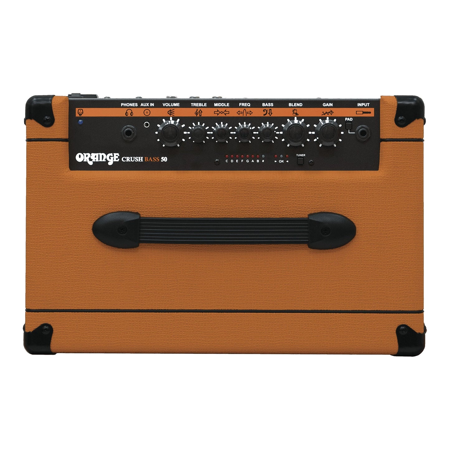 Combo de amplificador de bajo y guitarra, Crush Bass 50, Anaranjado