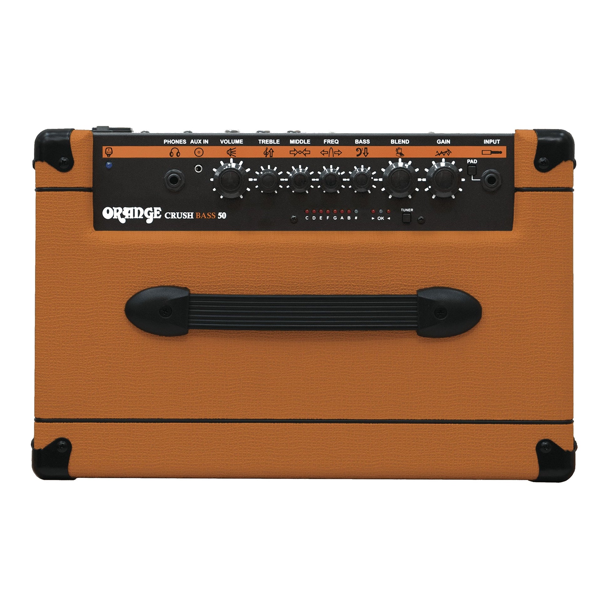 Combo de amplificador de bajo y guitarra, Crush Bass 50, Anaranjado