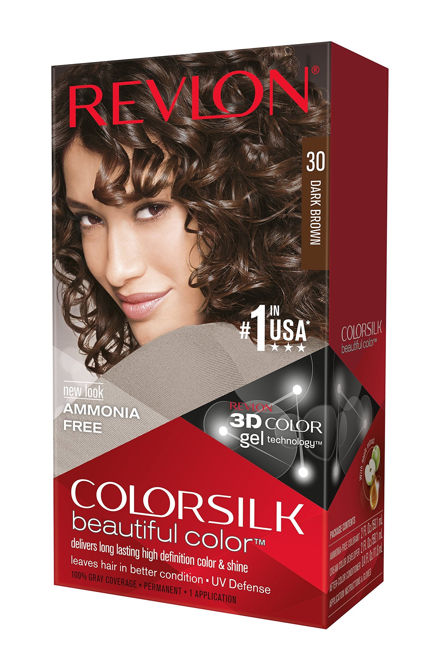 Tinte de Cabello Revlon ColorSilk Castaño Oscuro Paquete de 3