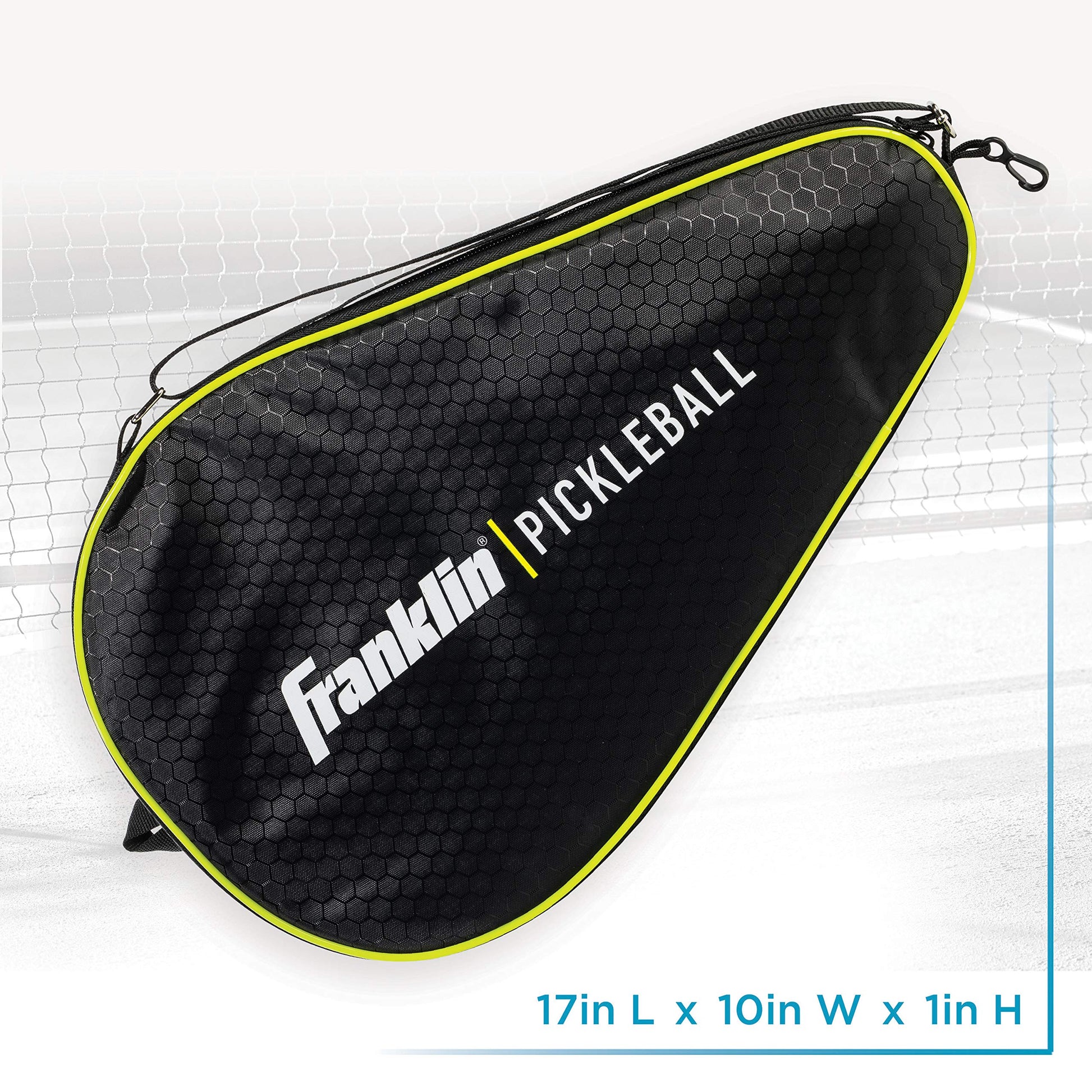 Franklin Sports Pickleball Paddle Bag - Protector de Paleta y Funda de Viaje - Bolsa Oficial del Pickleball US Open - Negro/Óptica