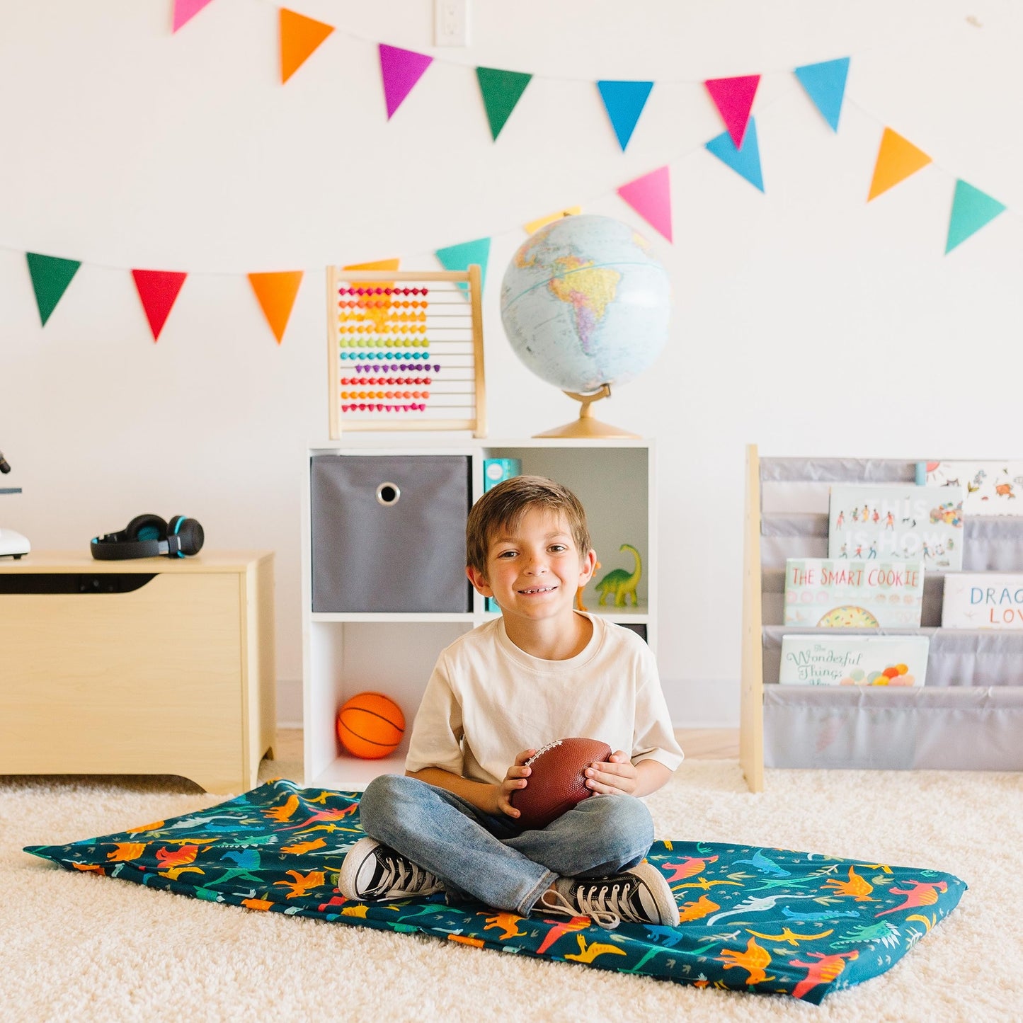 Wildkin - Funda de algodón para Siesta para niños, Suave, Cosida en Solapa, Duradera y se Adapta a tapetes de Vinilo de 1.5 Pulgadas, Dinosaurios jurásicos