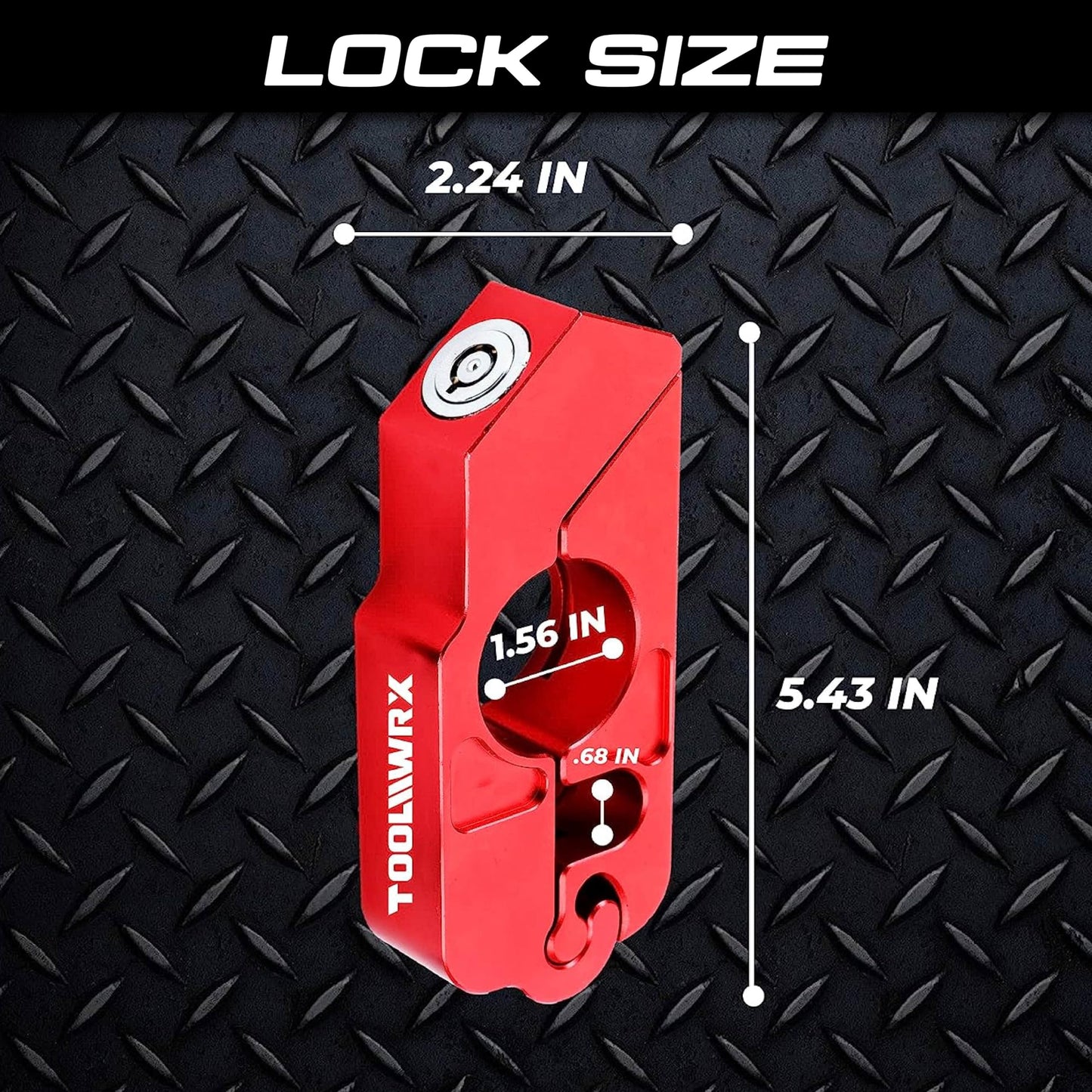 Candado Universal ToolWRX Negro de Manillar con Máxima Seguridad para Motocicletas