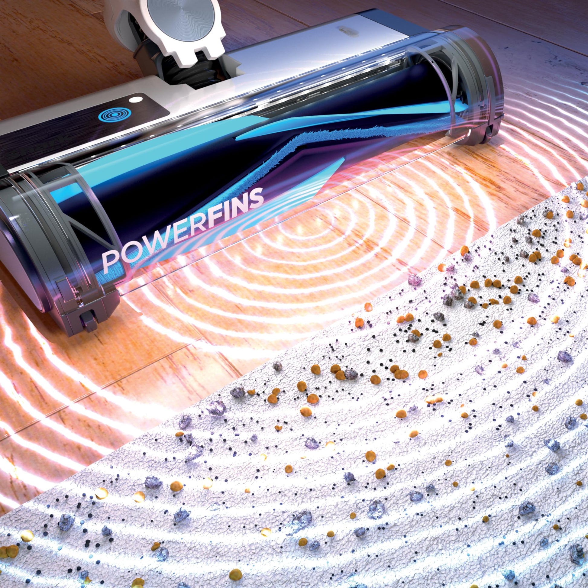 Aspiradora Shark Azul con Sistema de Autovaciado y Filtro HEPA Inalámbrica Tecnología de Limpieza Profunda
