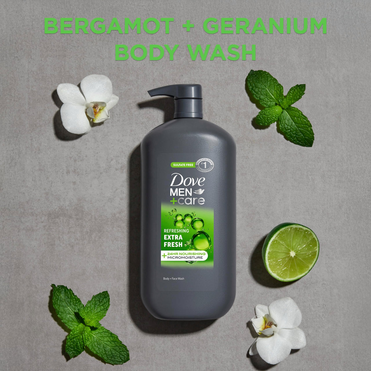 DOVE MEN + CARE GUERISSON Dove Men+Care Body Wash for Men's Skin Care Extra Fresh Effectively Washes Away Bacteria While Nourishing Your Skin 30 oz