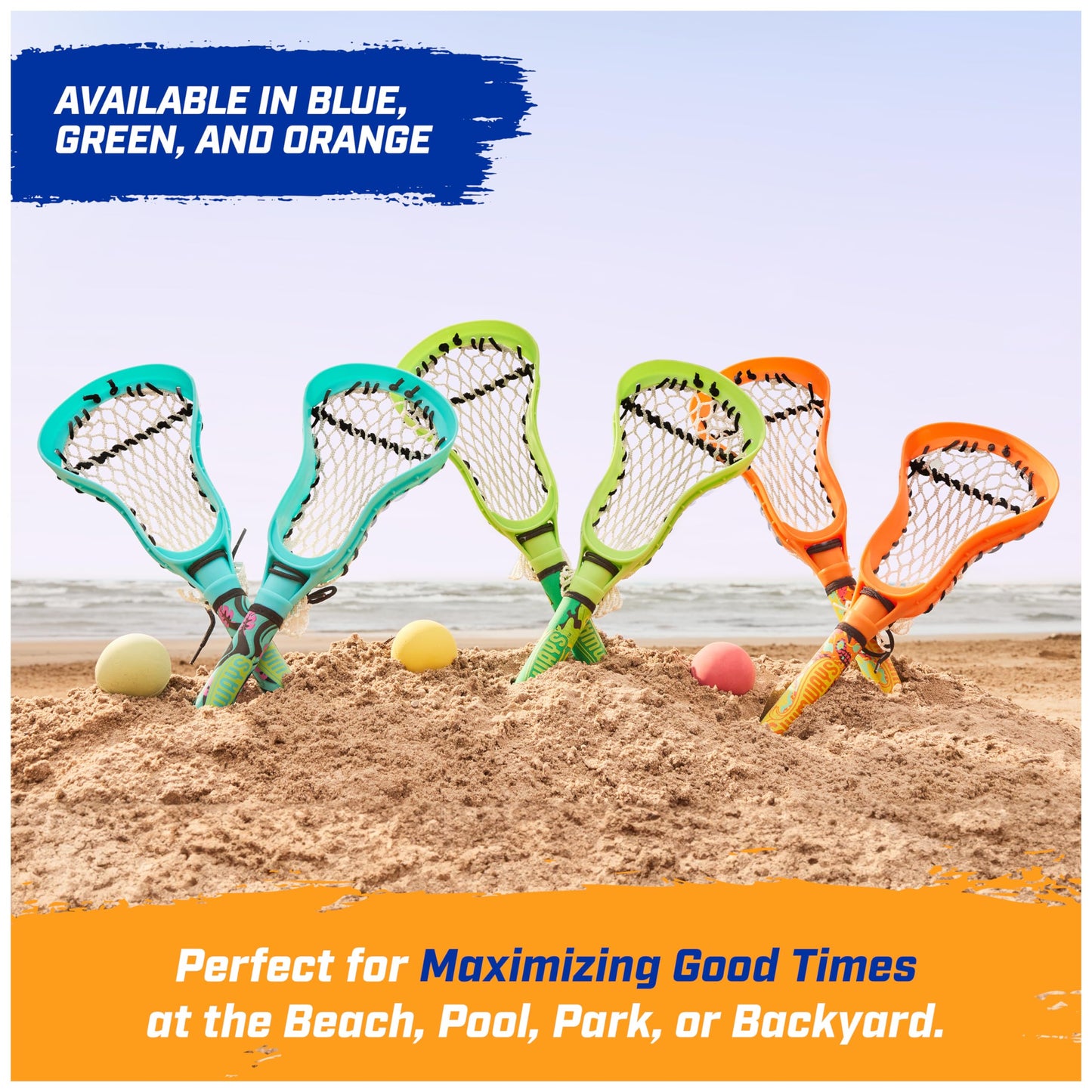 Juego de Lacrosse SwimWays Hydro naranja para Adultos y Niños en Piscina
