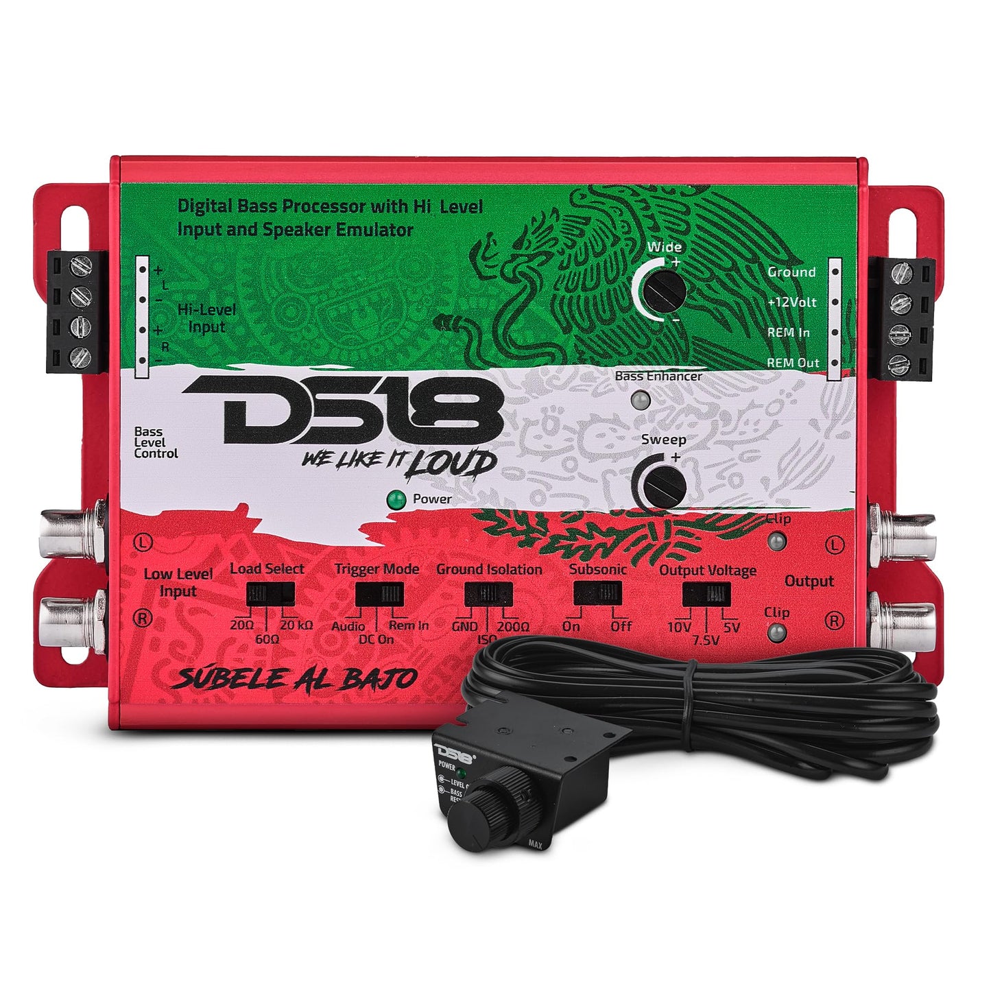 DS18 DBPX200 Procesador Digital de Graves con convertidor de señal de Alta a Baja y emulador de Altavoces, procesador de restauración de Graves Digitales, Entrada/Salida de preamplificador de 2