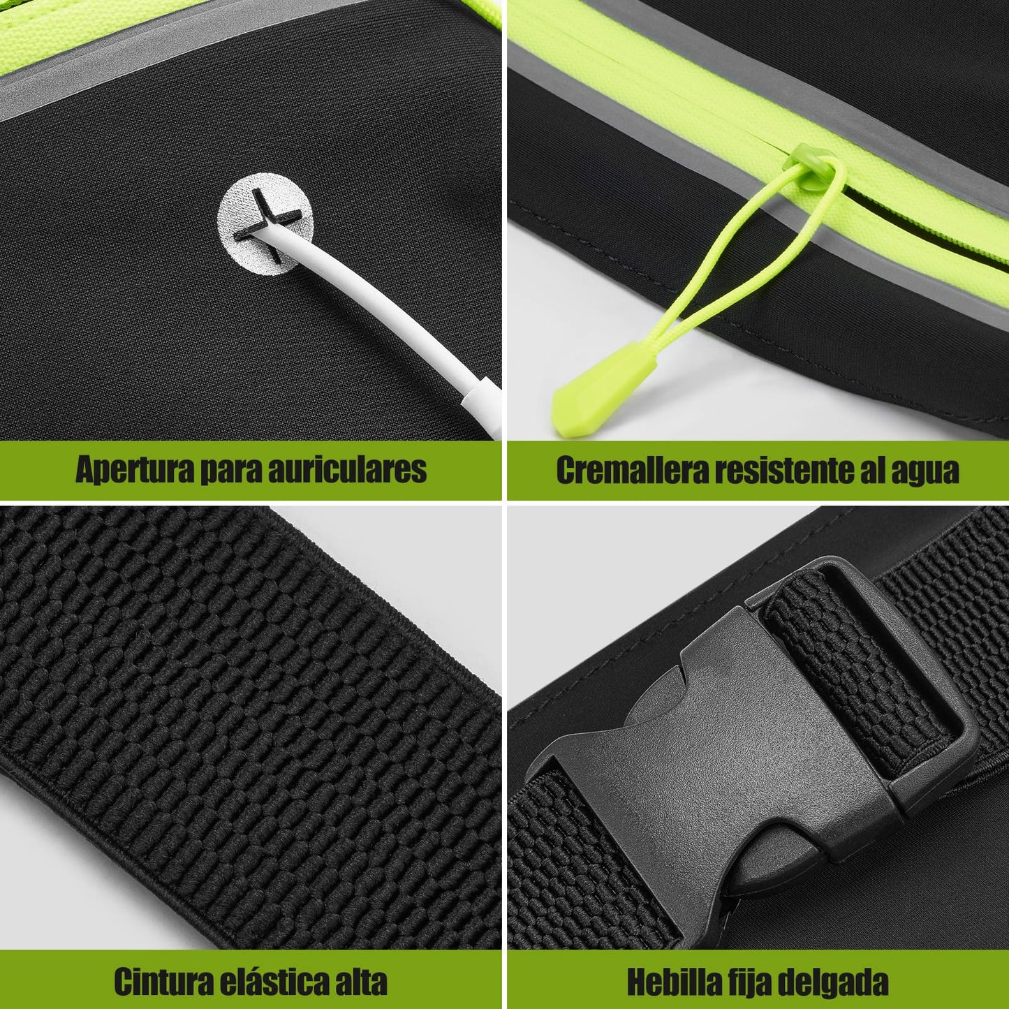 Cinturón para Correr Yomym Negro Mediano