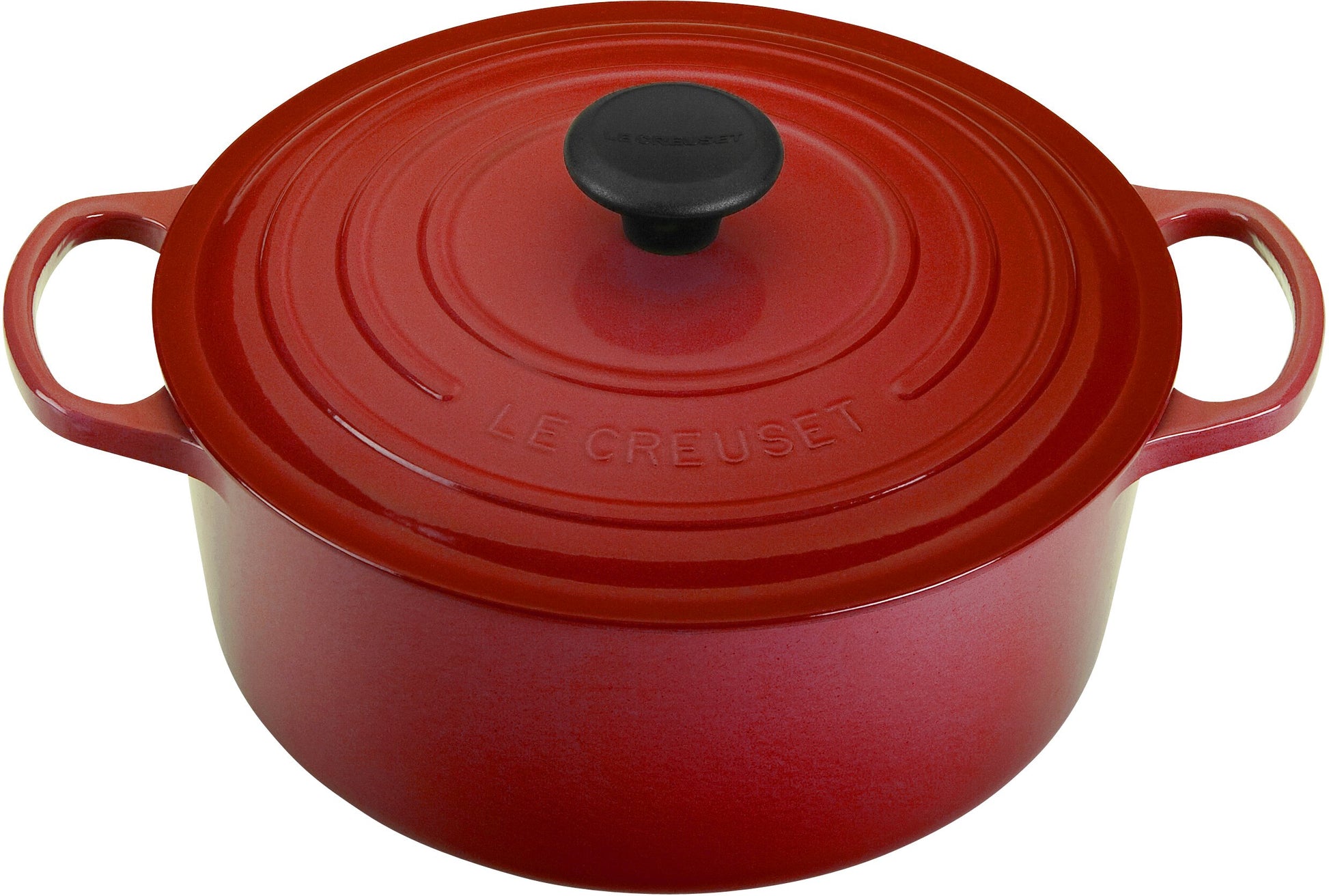 Le Creuset Signature Cazuela de Hierro Fundido, Rojo (Cherry), 26 cm
