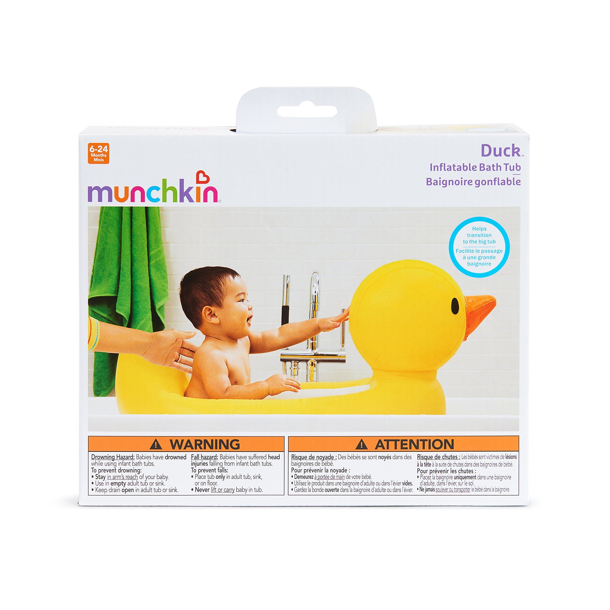 Munchkin - Bañera inflable para patos White Hot