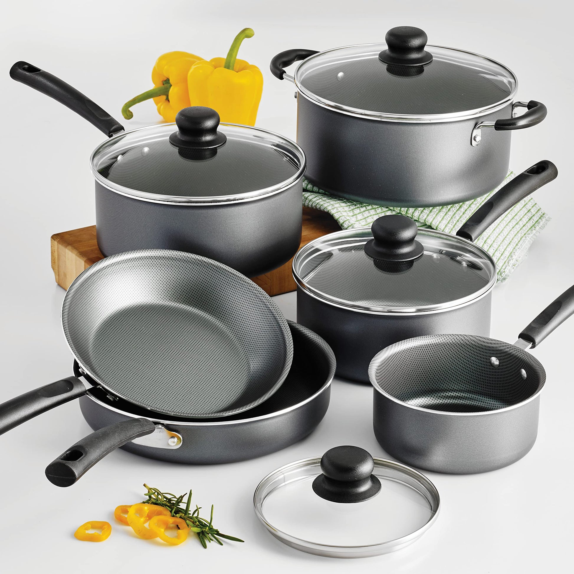 Batería de Cocina Primaware Tramontina, Aluminio, Antiadherente, Incluye 10 Piezas, Color Gris modelo 80119-542