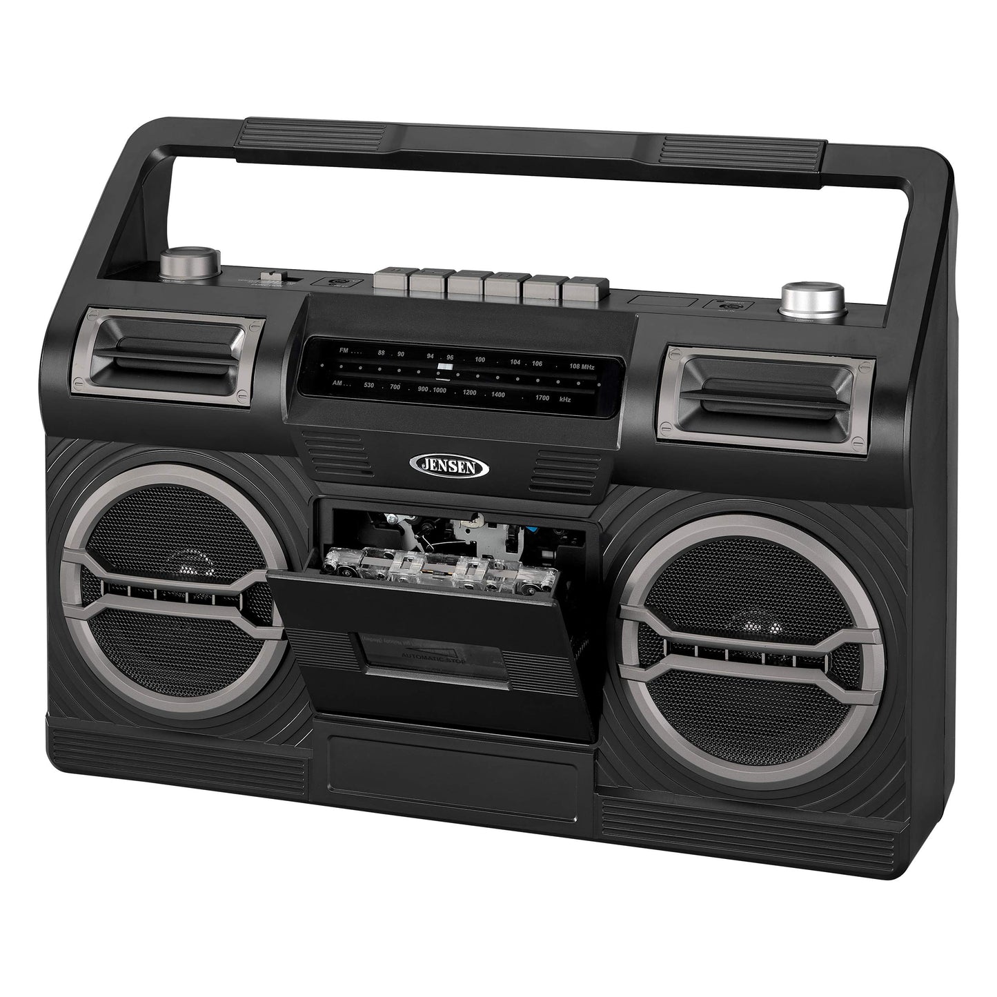 Jensen MCR-500 Radio portátil Am/FM con Reproductor de Casete y Altavoz Incorporado