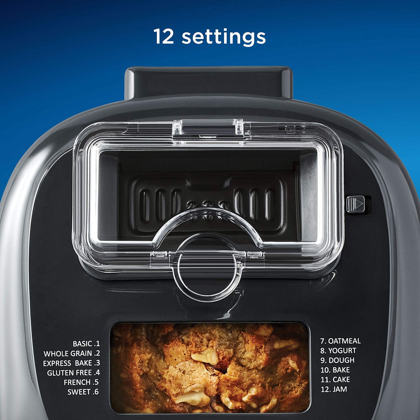 Oster - Máquina para hacer pan con ExpressBake, capacidad de 2 libras, color gris